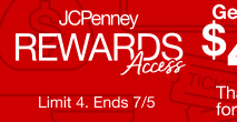 JCPenney Rewards Access | Get up to $40 in Bonus CashPass Rewards | That's a $10 Bonus CashPass Reward for every $50 spent, up to 4X!