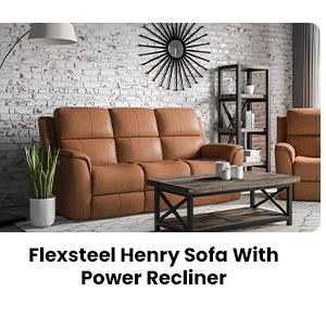 Flexsteel Henry Sofa With Power Recliner