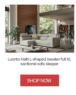 Luonto Halti L-shaped 3seater full XL sectional sofa sleeper