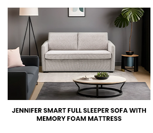 Jennifer Smart Full Sleeper Sofa With Memory Foam Mattress