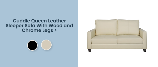 Cuddle Queen Leather Sleeper Sofa