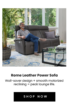 Rome Leather Power Sofa