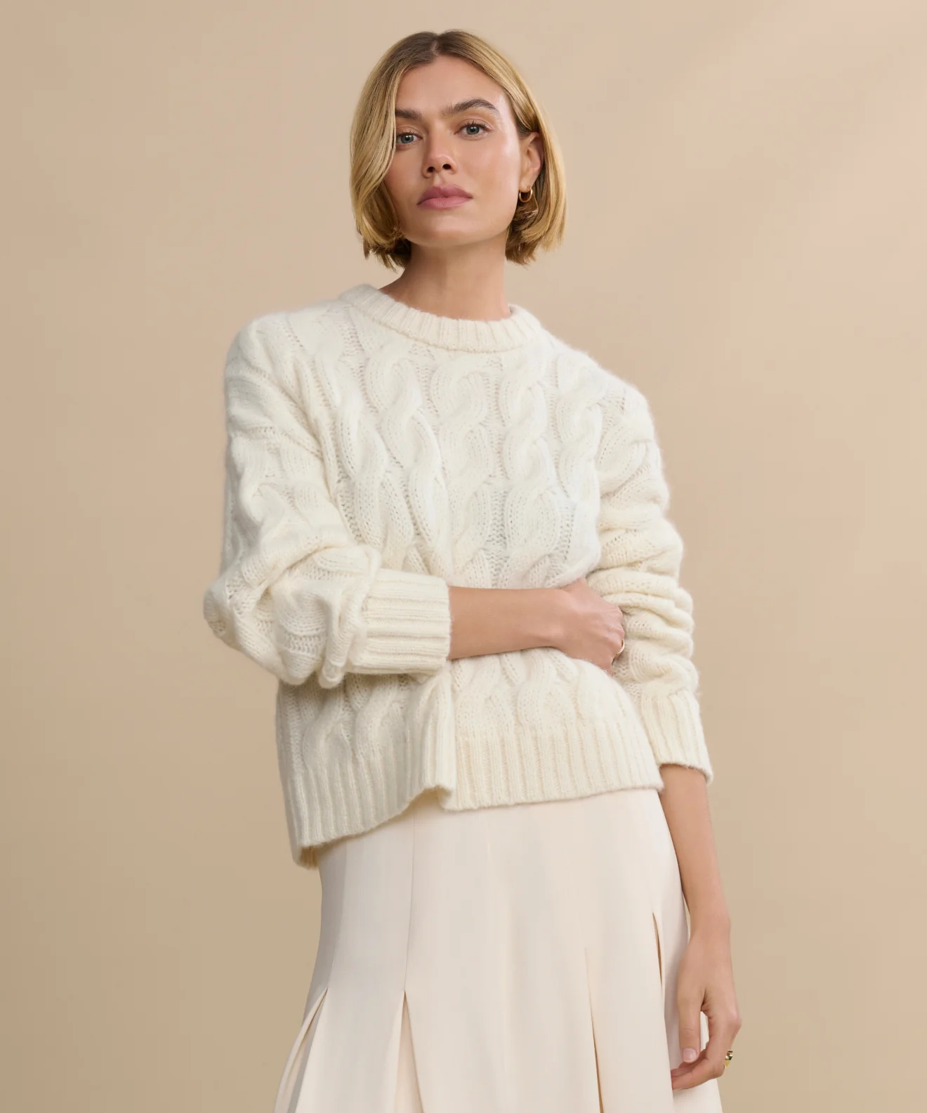 Image of Cable Serena Crewneck