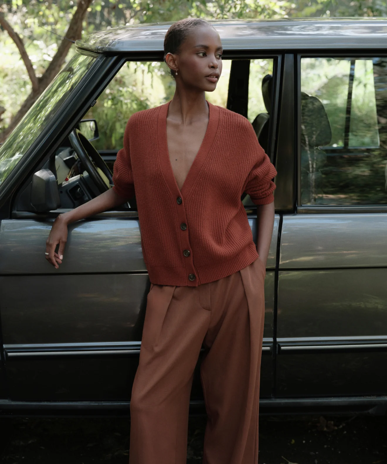 Image of Cropped Cashmere Cocoon Cardigan
