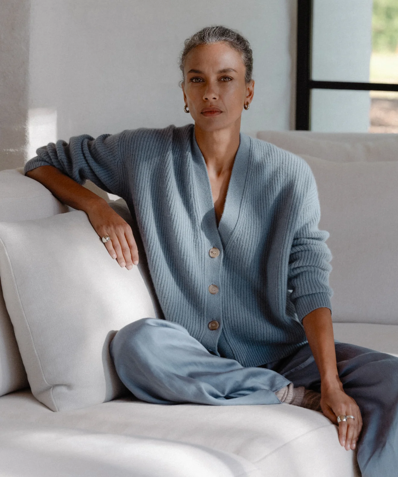 Image of Cropped Cashmere Cocoon Cardigan