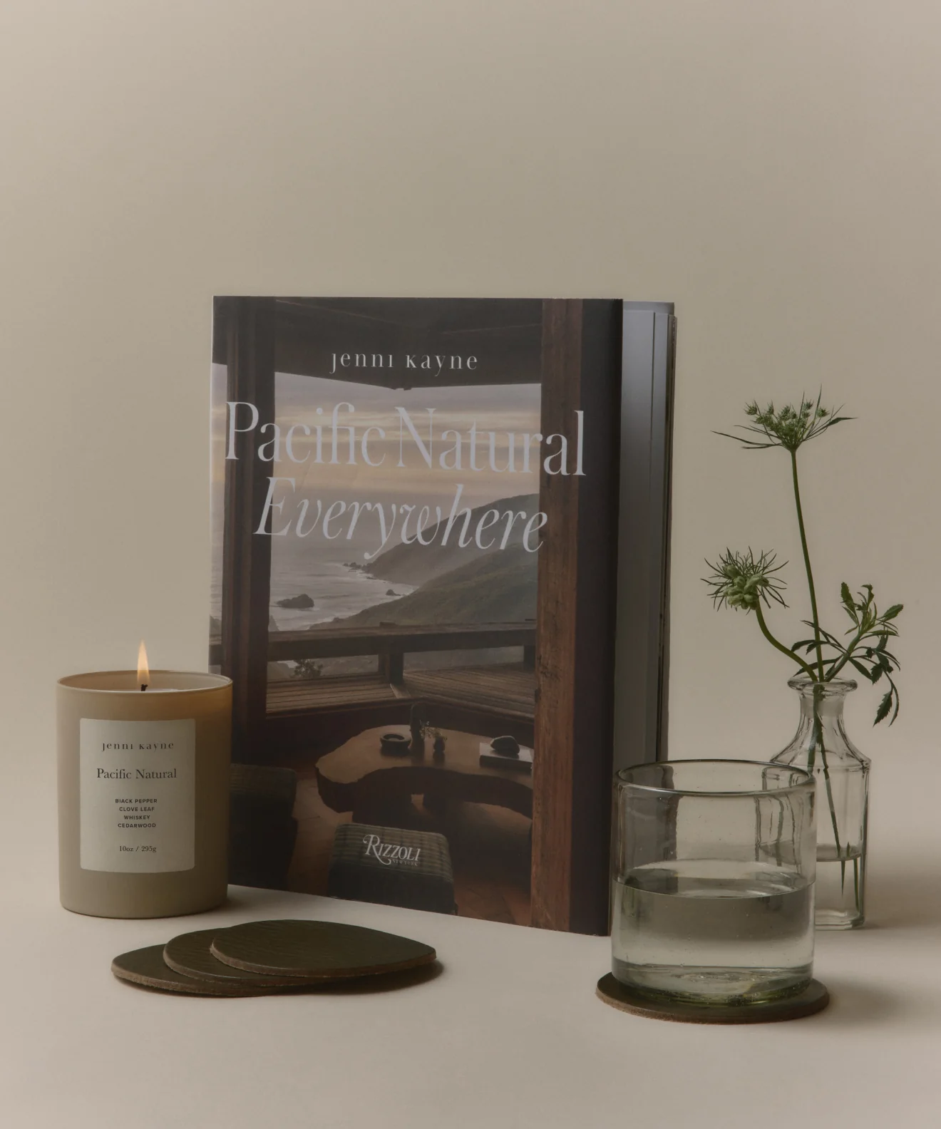 Image of Pacific Natural Leather Coaster Set