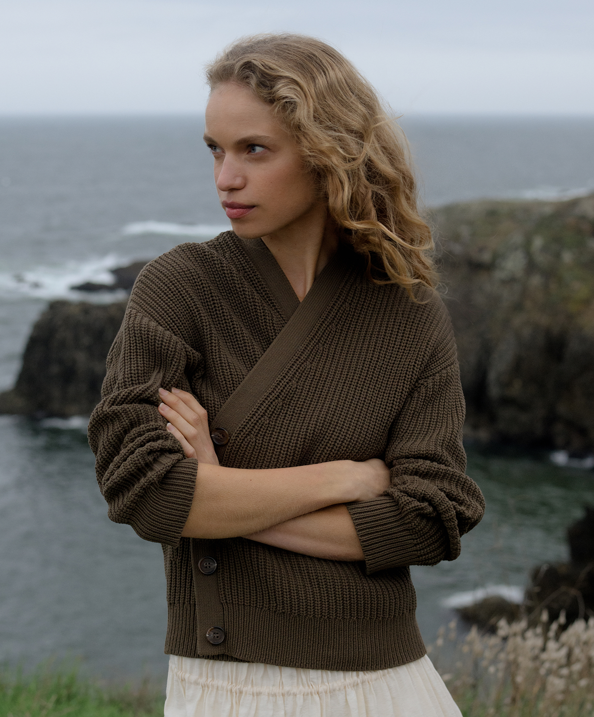 Cropped Cashmere Cocoon Cardigan