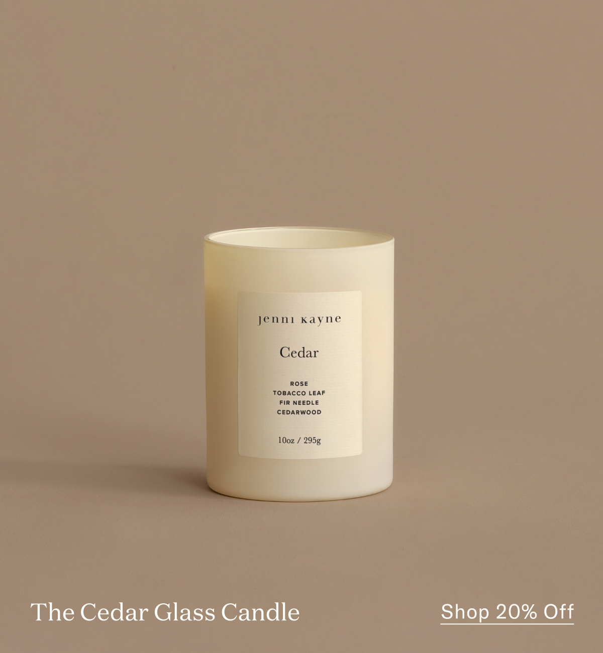 Cedar Glass Candle