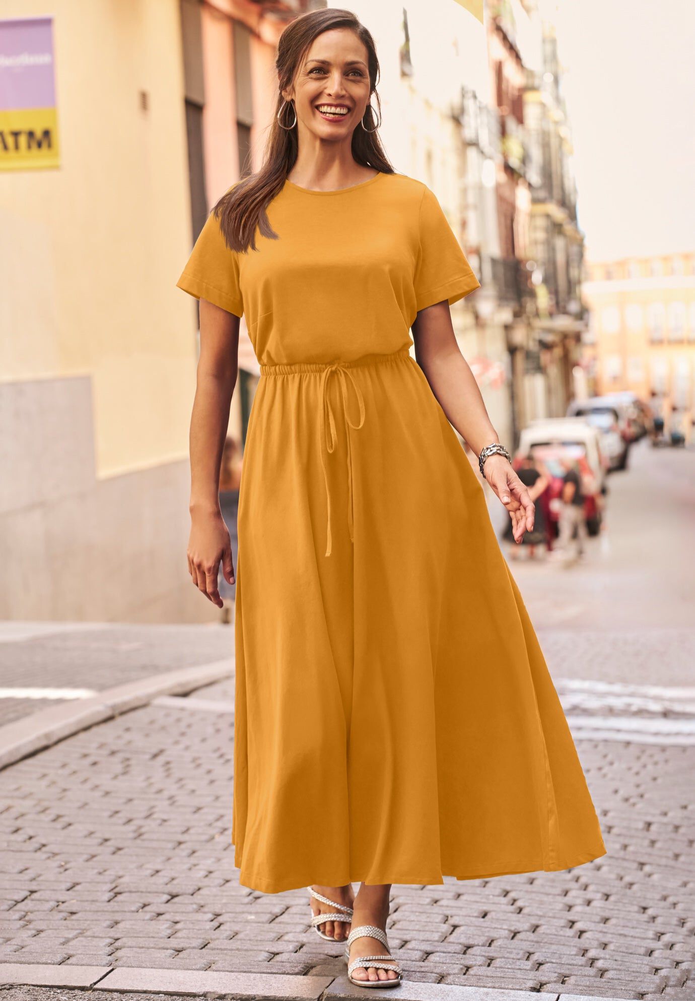 Drawstring Maxi Dress﻿