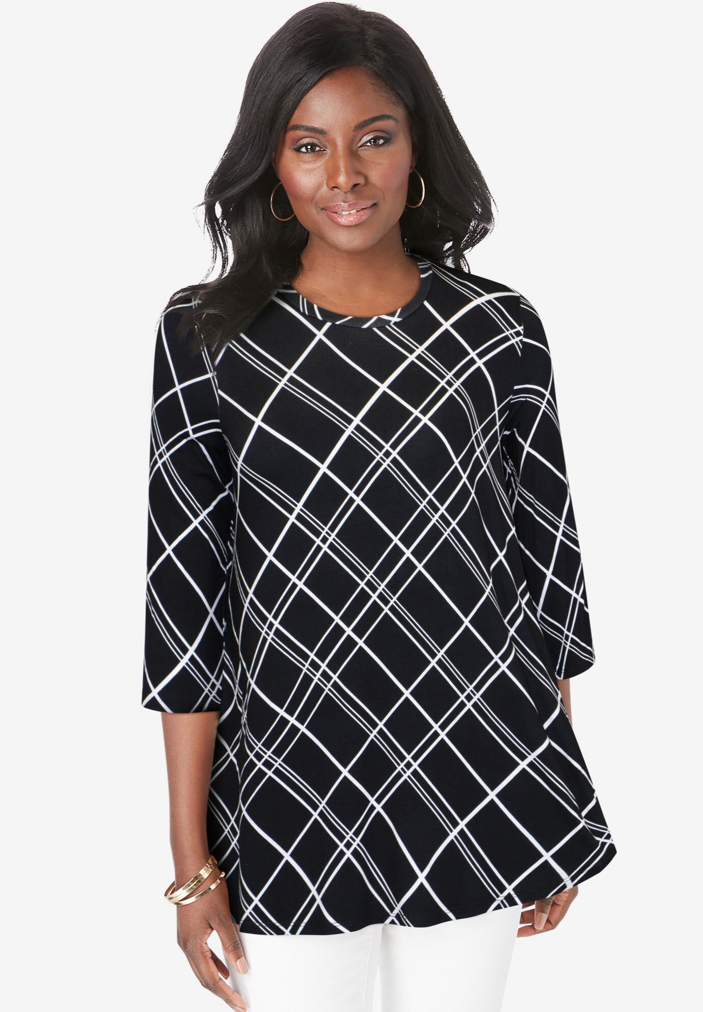 Stretch Knit Swing Tunic﻿
