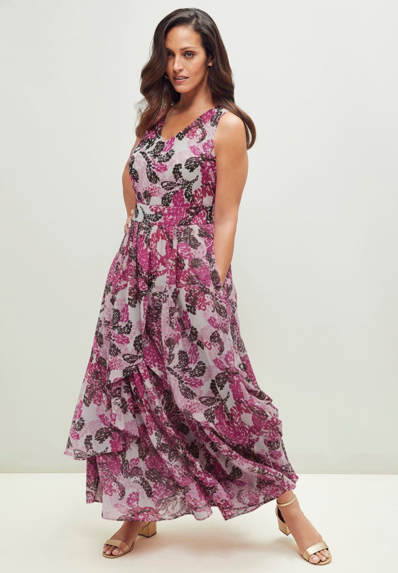 Georgette Flyaway Maxi Dress﻿
