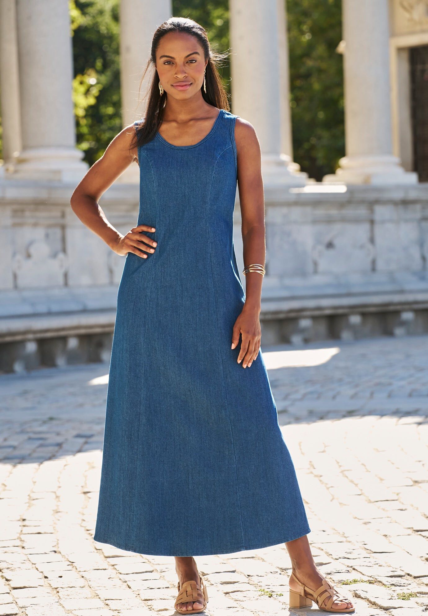 Denim Maxi Dress﻿