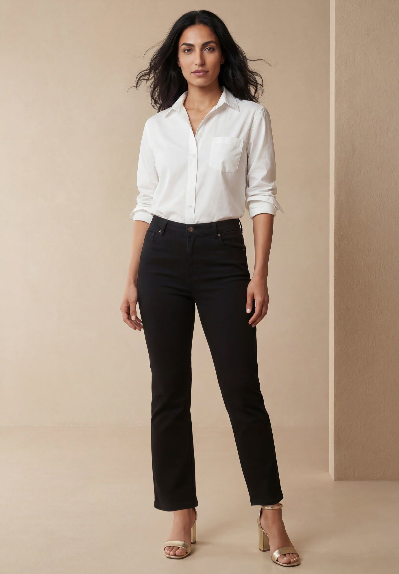 Classic Cotton Denim StraightLeg Jean﻿