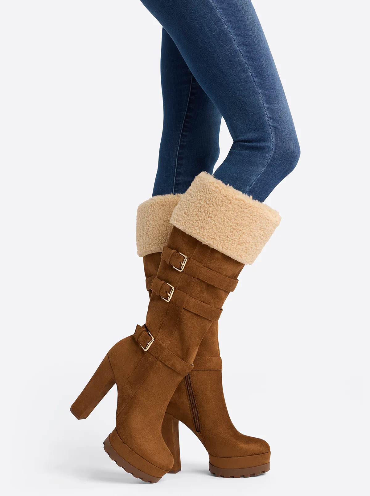 Image of Imerald Knee High Boot in Safari Brown