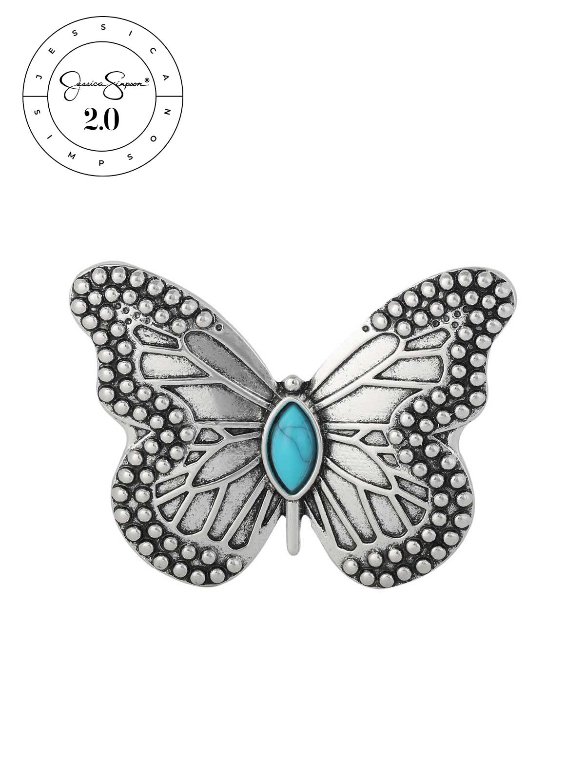Image of Jessica Simpson 2.0 Butterfly Turquoise Brooch