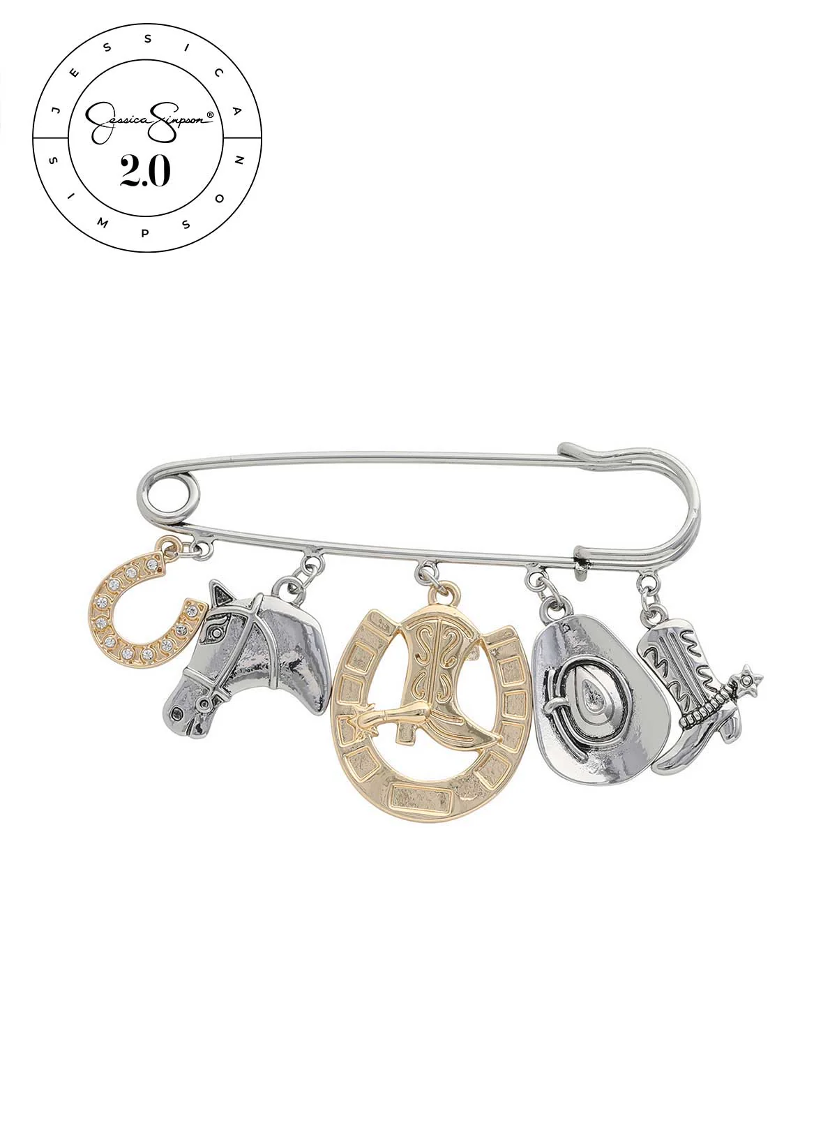 Image of Jessica Simpson 2.0 Western Charm Pin Brooch
