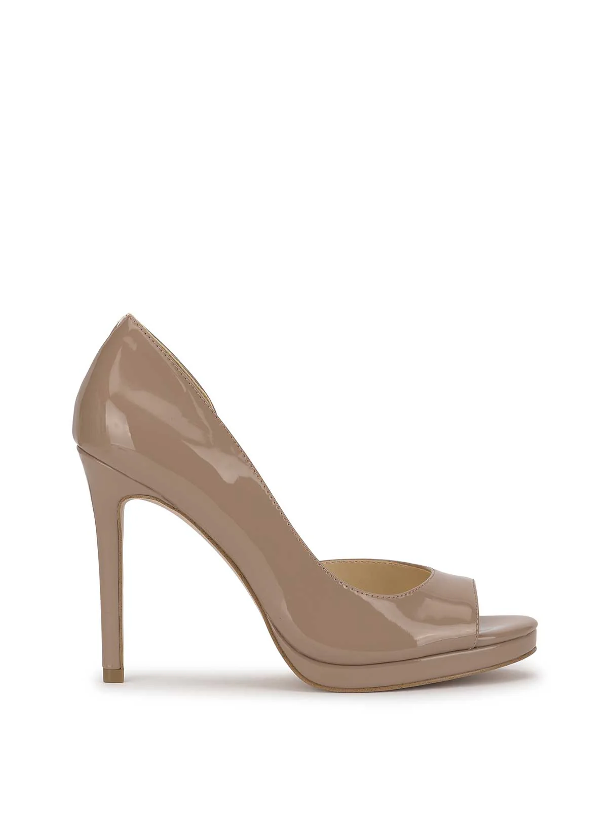 Image of Kimli Peep Toe Pump in Patent Chai Latte