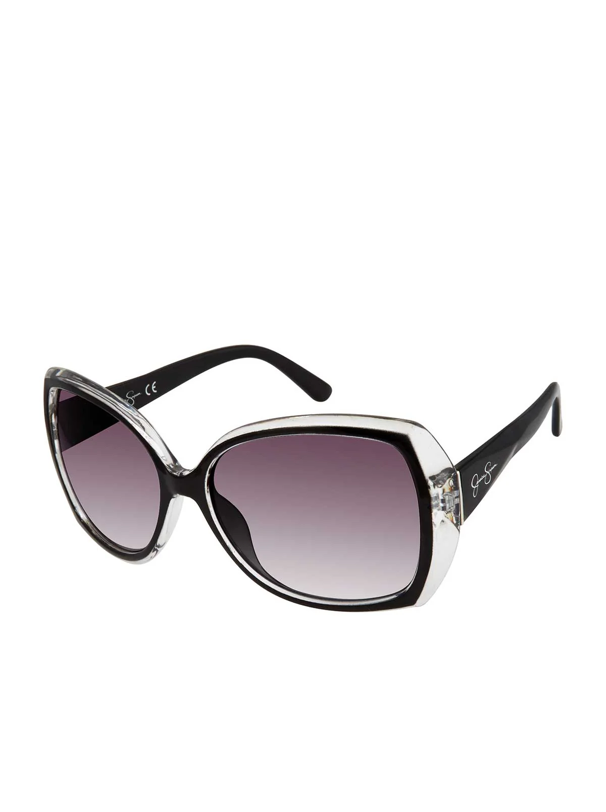 Image of Oversized Butterfly Sunglasses with Bifocal Readers in Black
