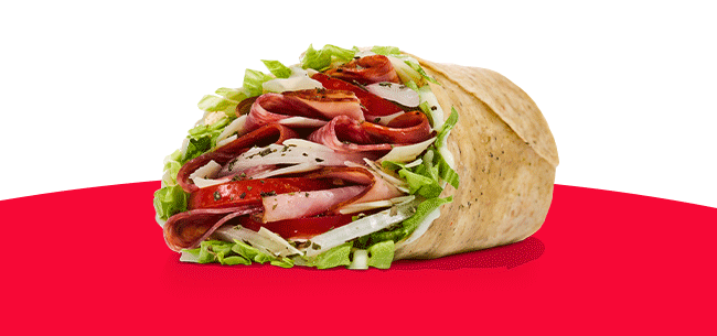 Rotating gif: Caesar, Tuscan Italian, and Kickin' Ranch® Chicken Wraps
