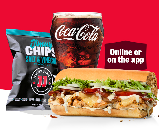 Online or on the app. Image of combo.
