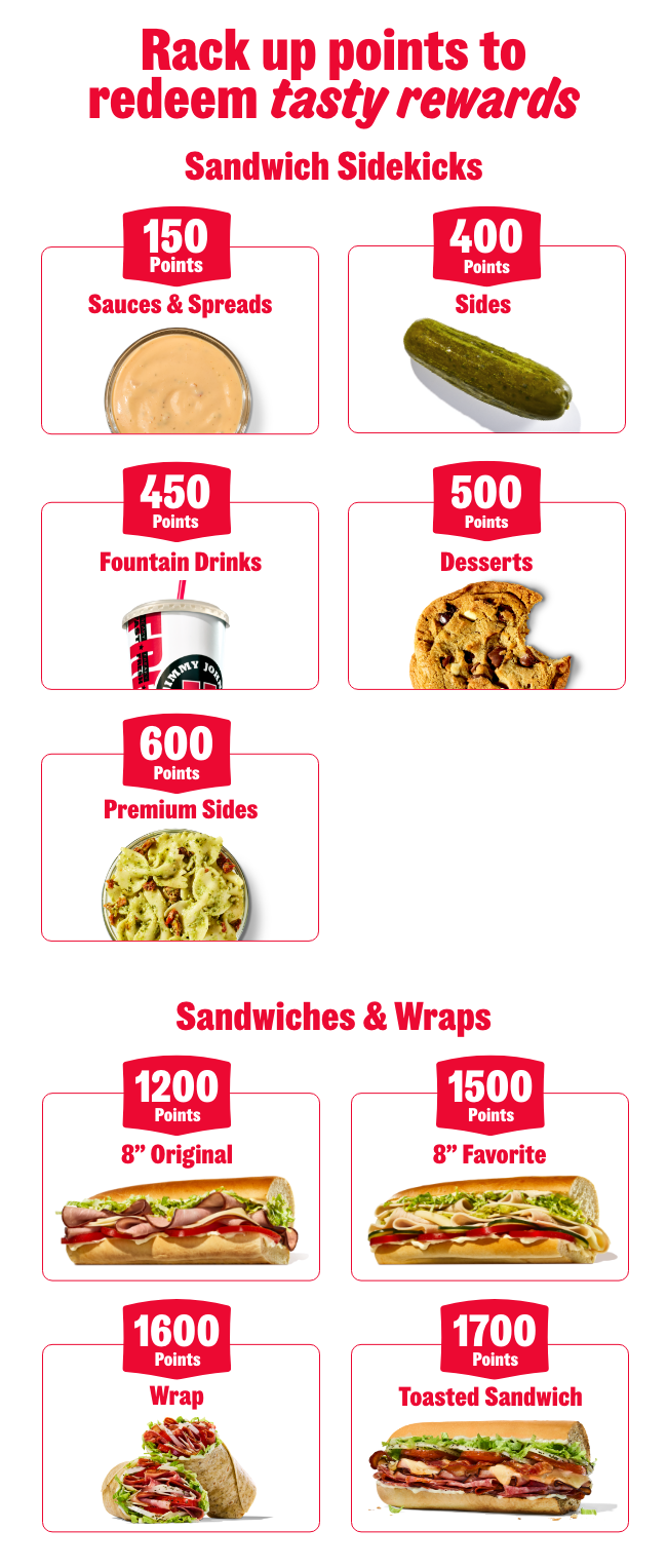 Rack up points to redeem tasty rewards