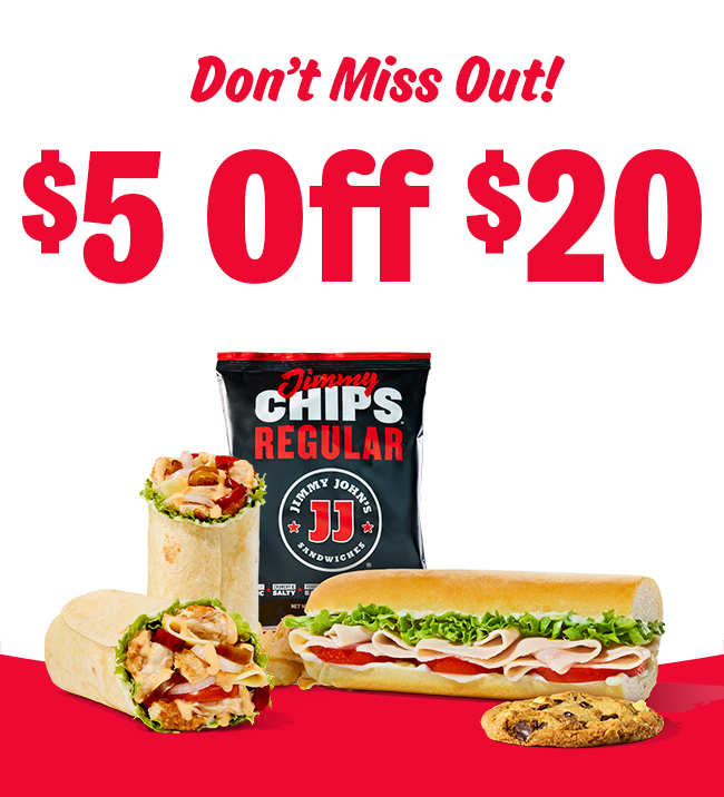 Don't miss out! $5 Off $20