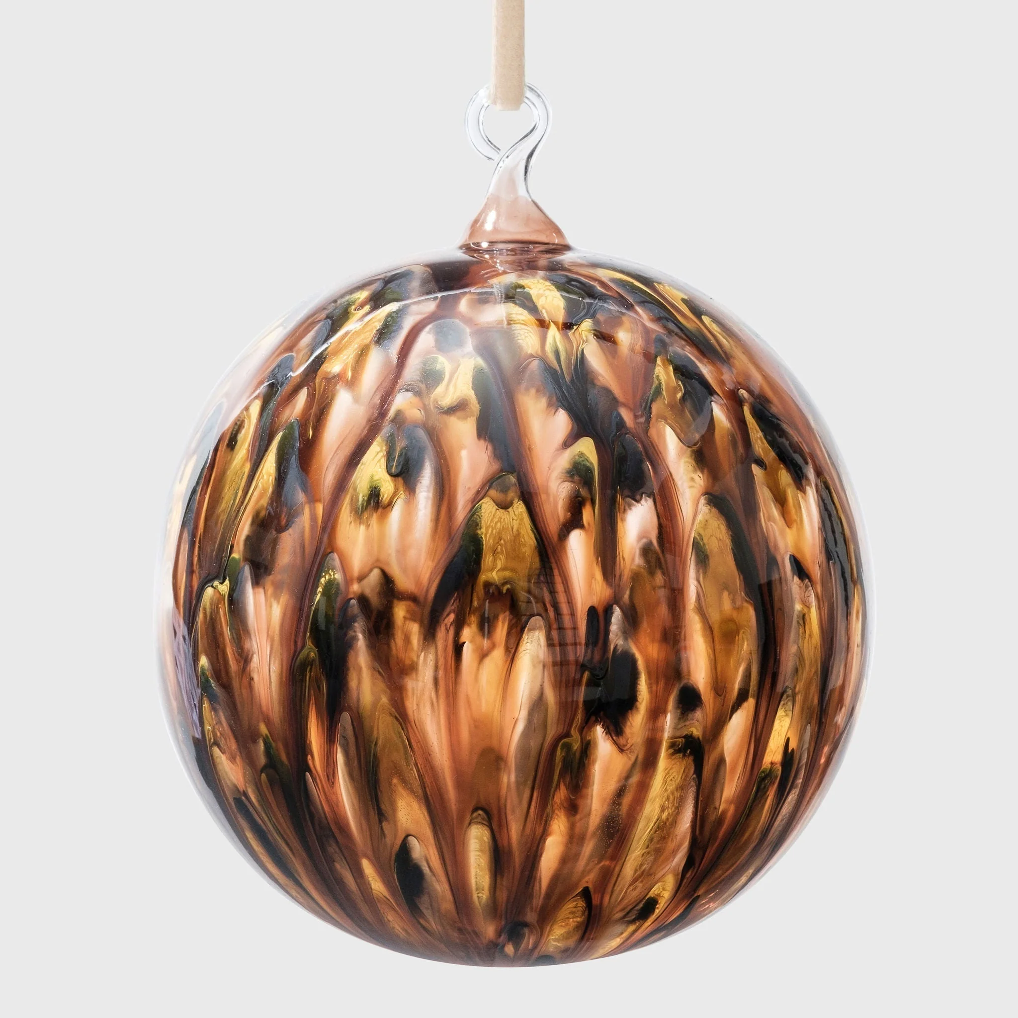 Image of Feather Paint Large Glass Balls