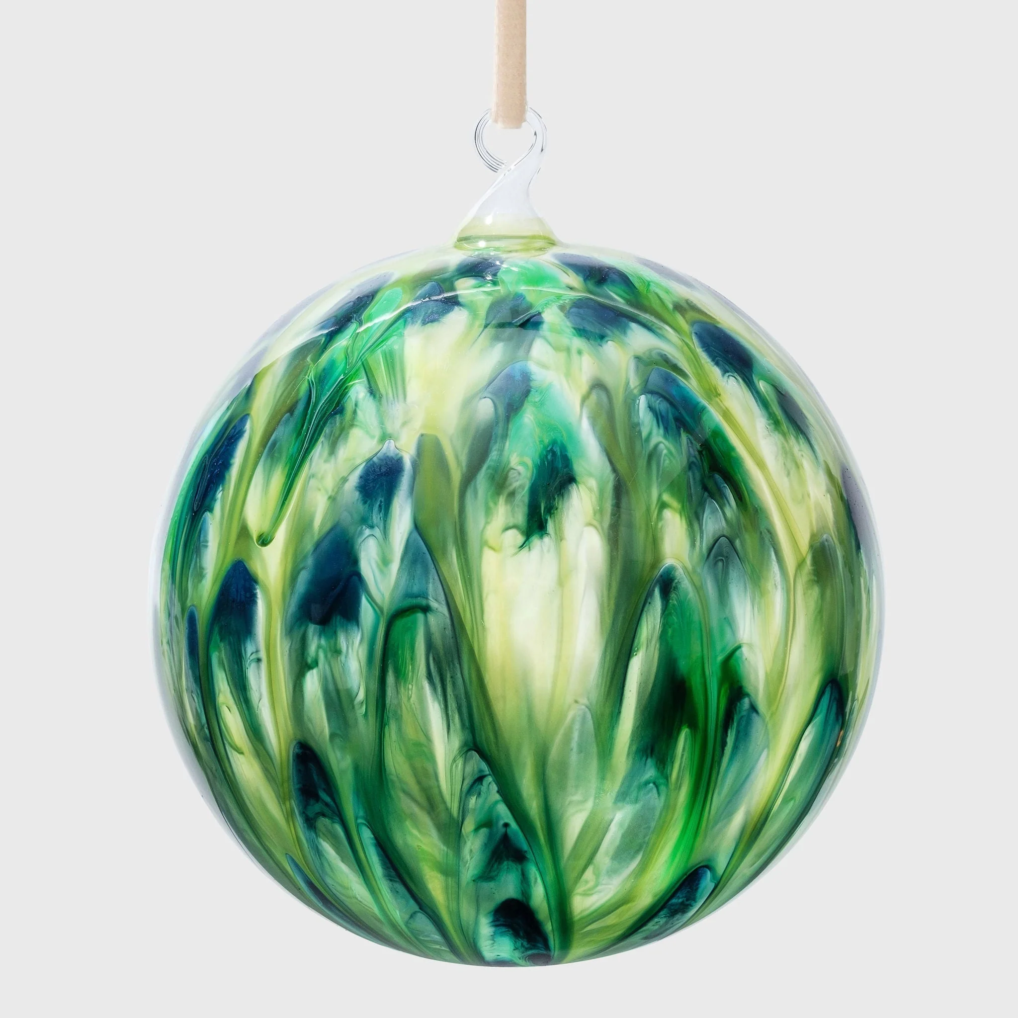 Image of Feather Paint Large Glass Balls