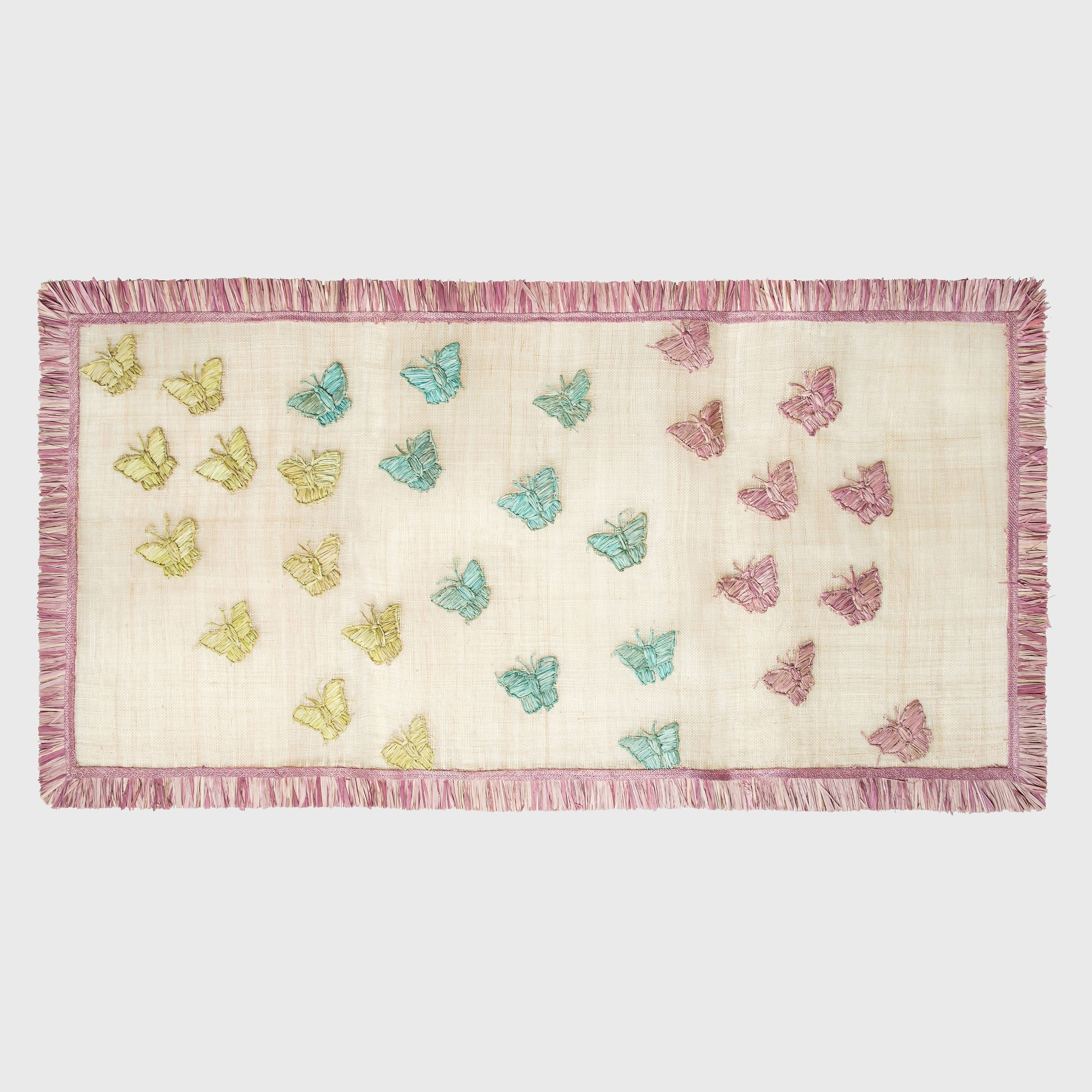 Image of Straw Ombre Butterfly Table Runner