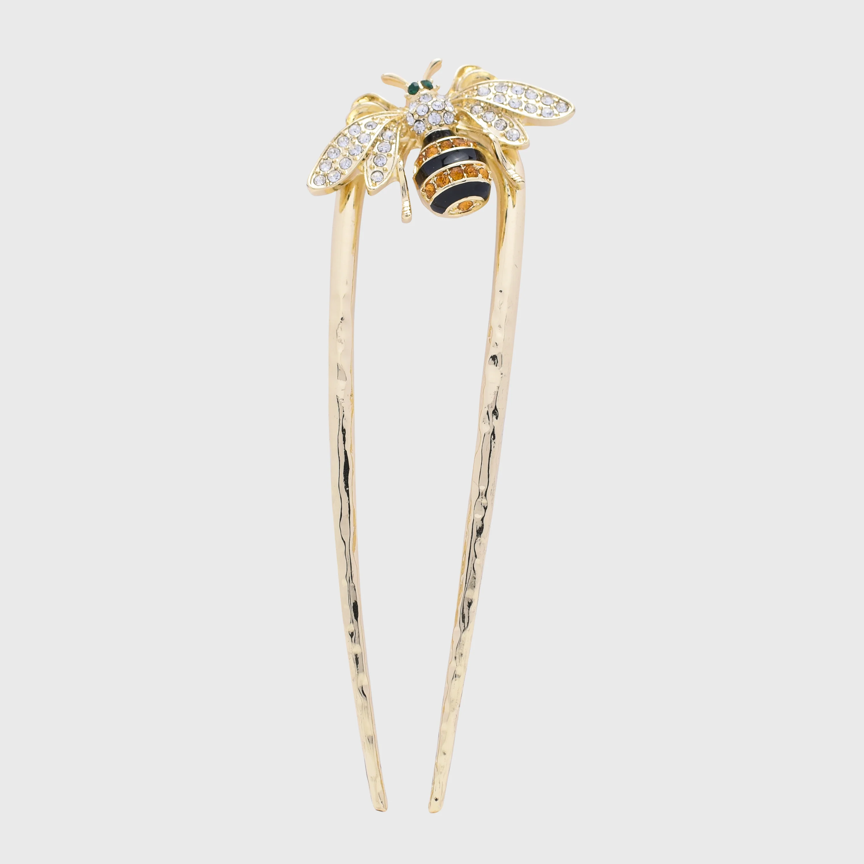 Image of Stripey Bee Hairpin, Medium