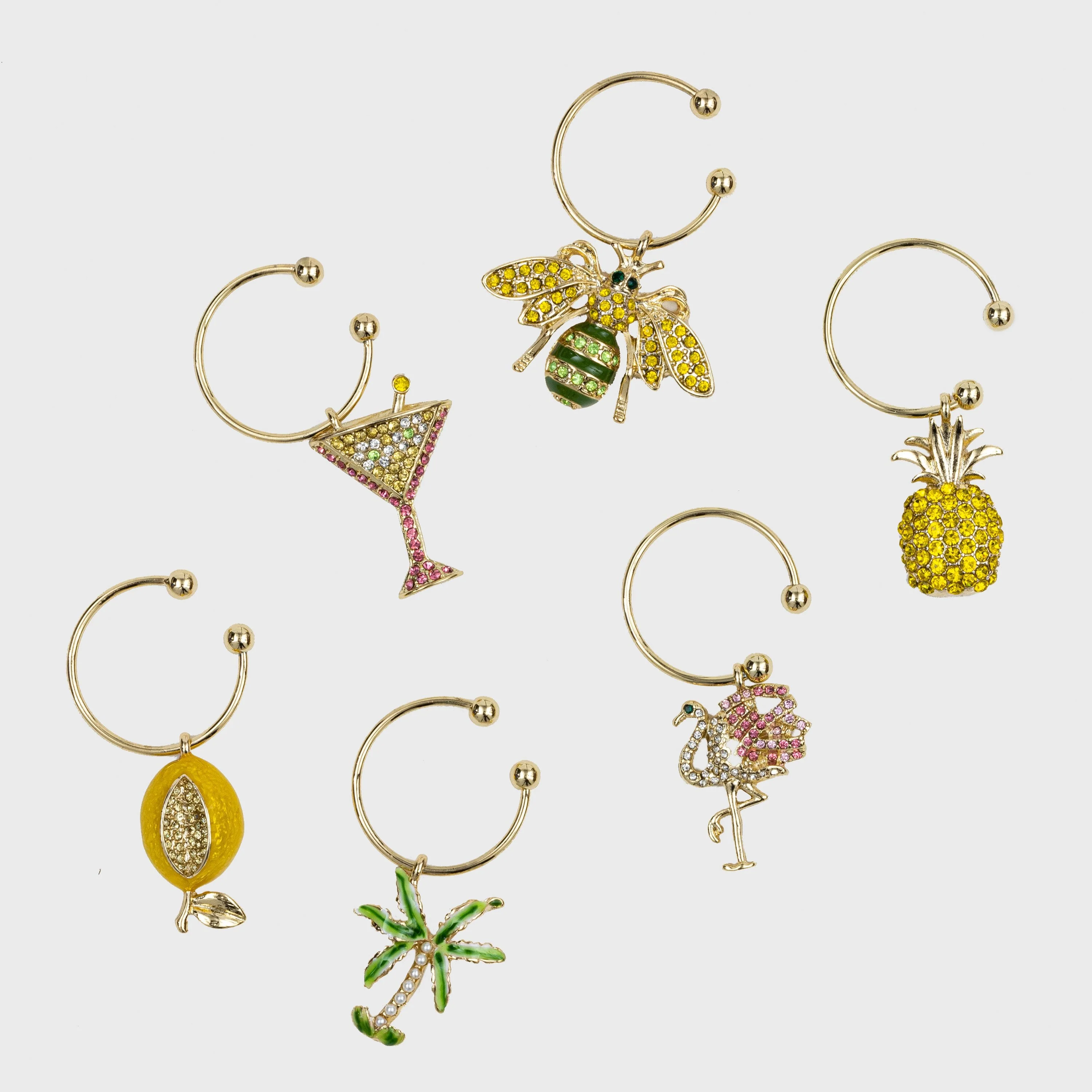 Image of Tropical wine charms
