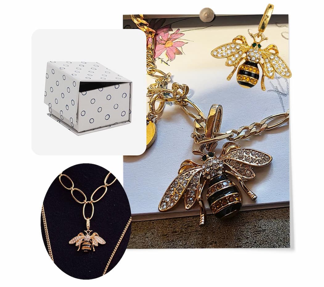 Stripey Bee Charm