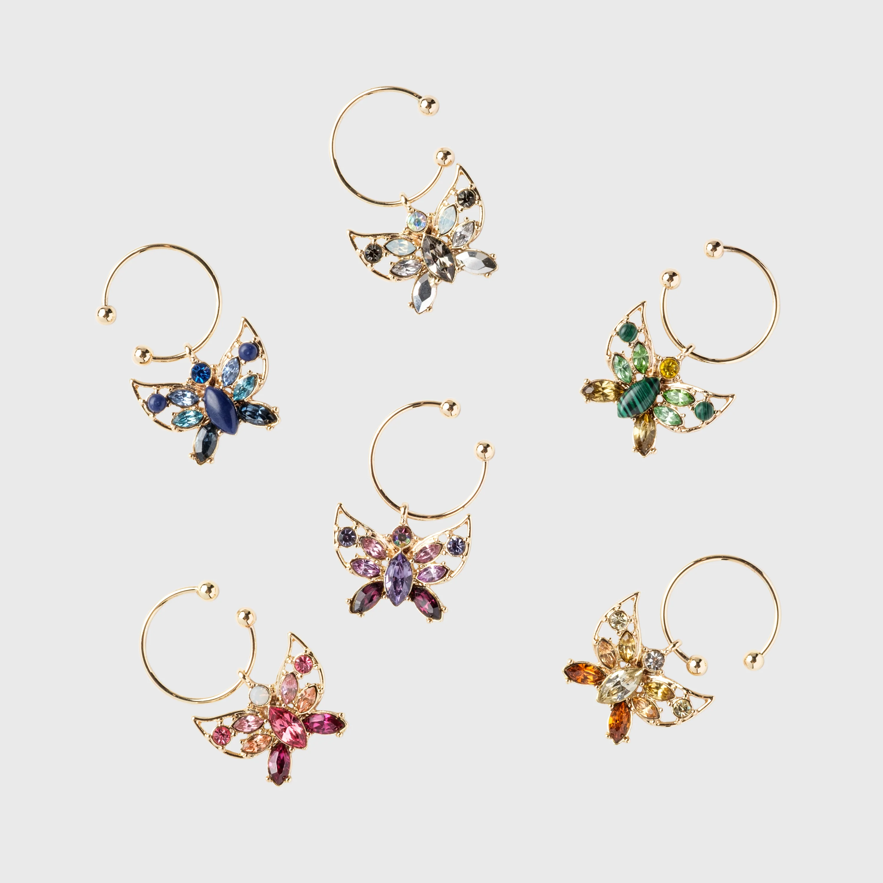 Image of Butterfly Wine Charms