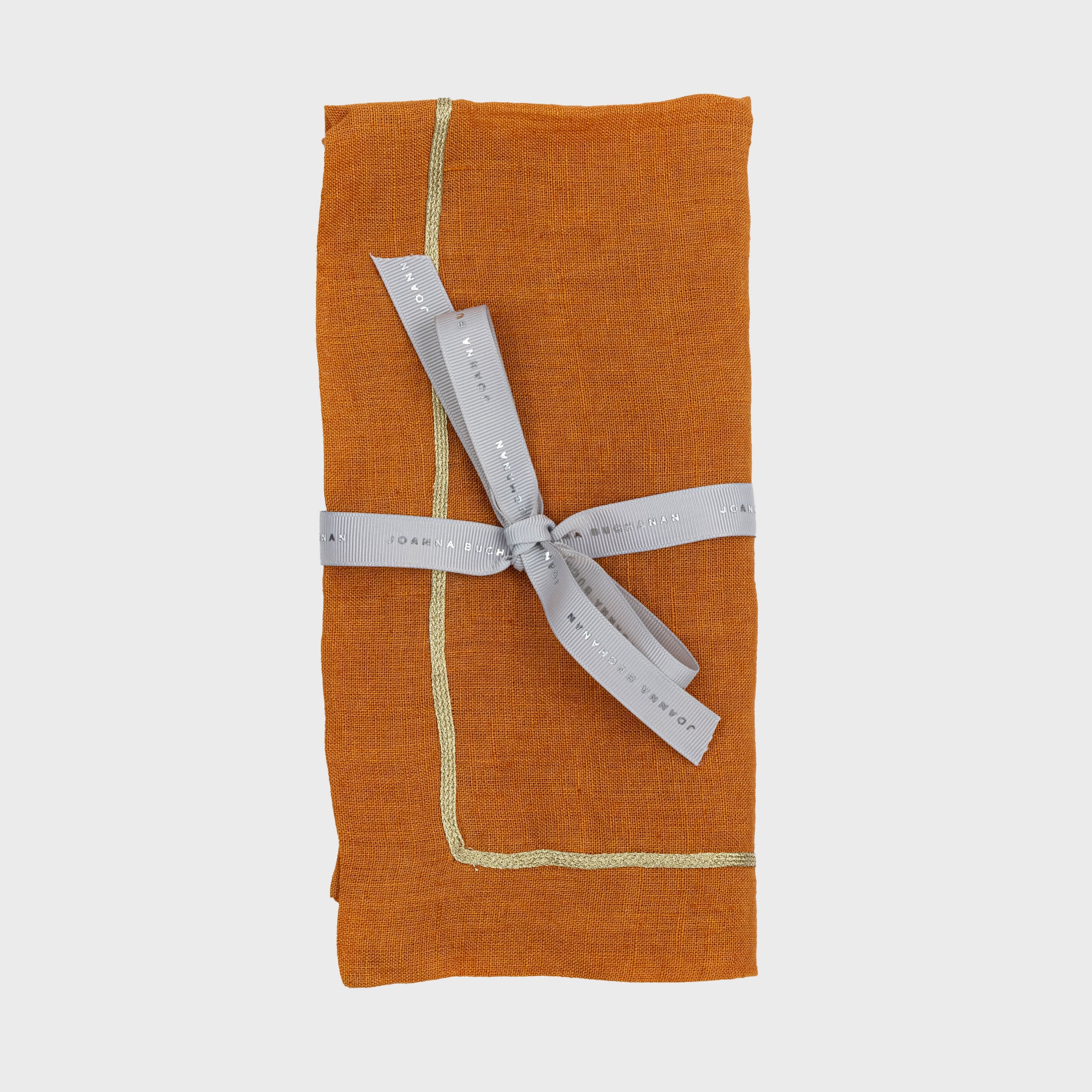 Image of Gold Trim Dinner Napkins