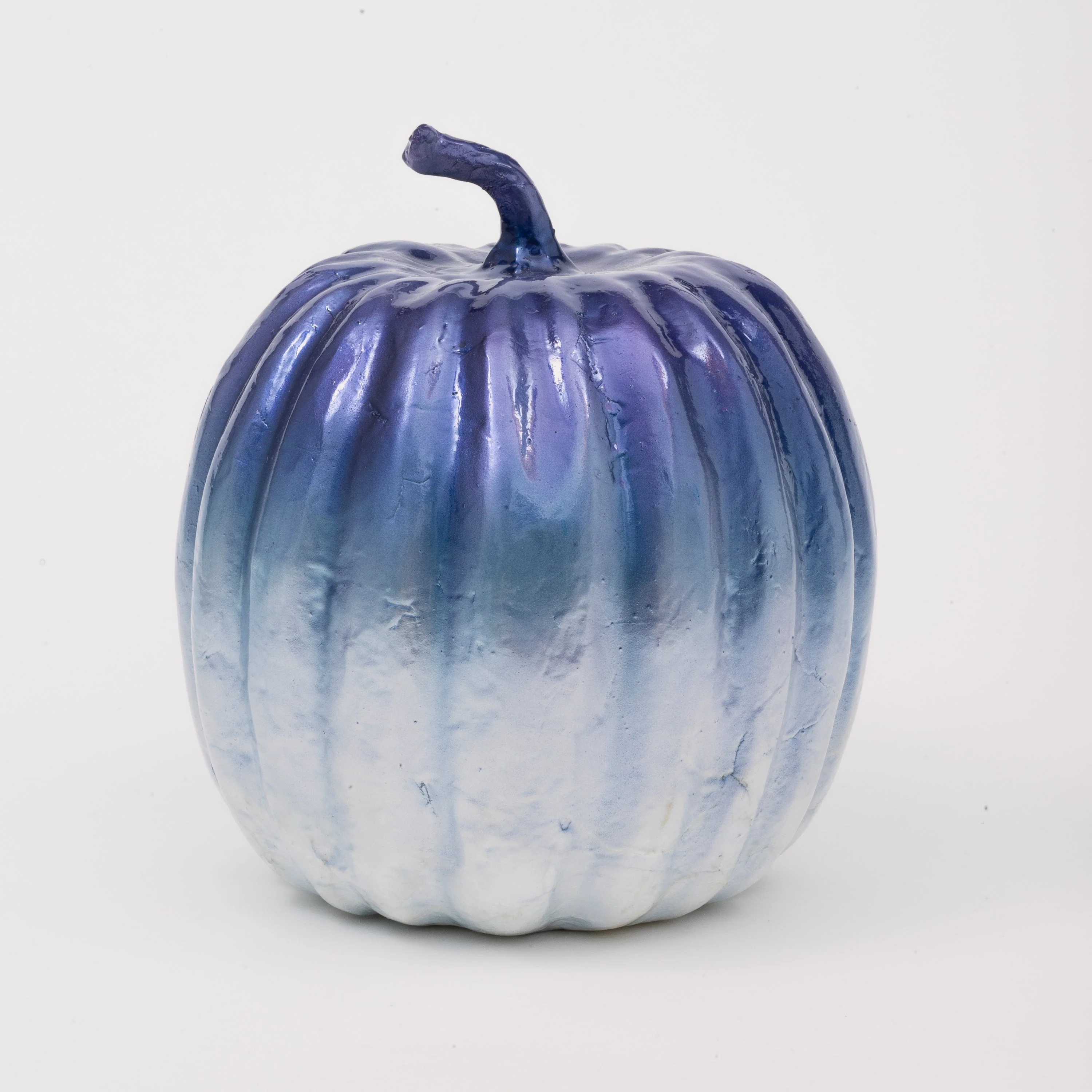 Image of Large Capiz Pumpkin, Blue Ombre