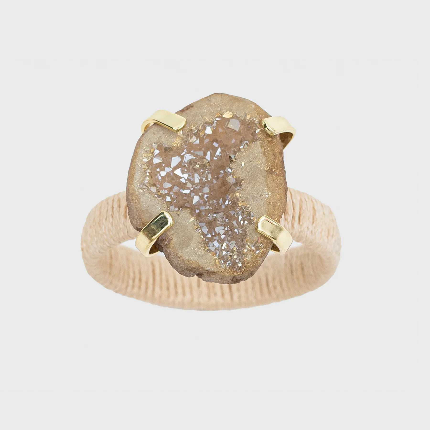 Image of Rustic Druzy Napkin Rings