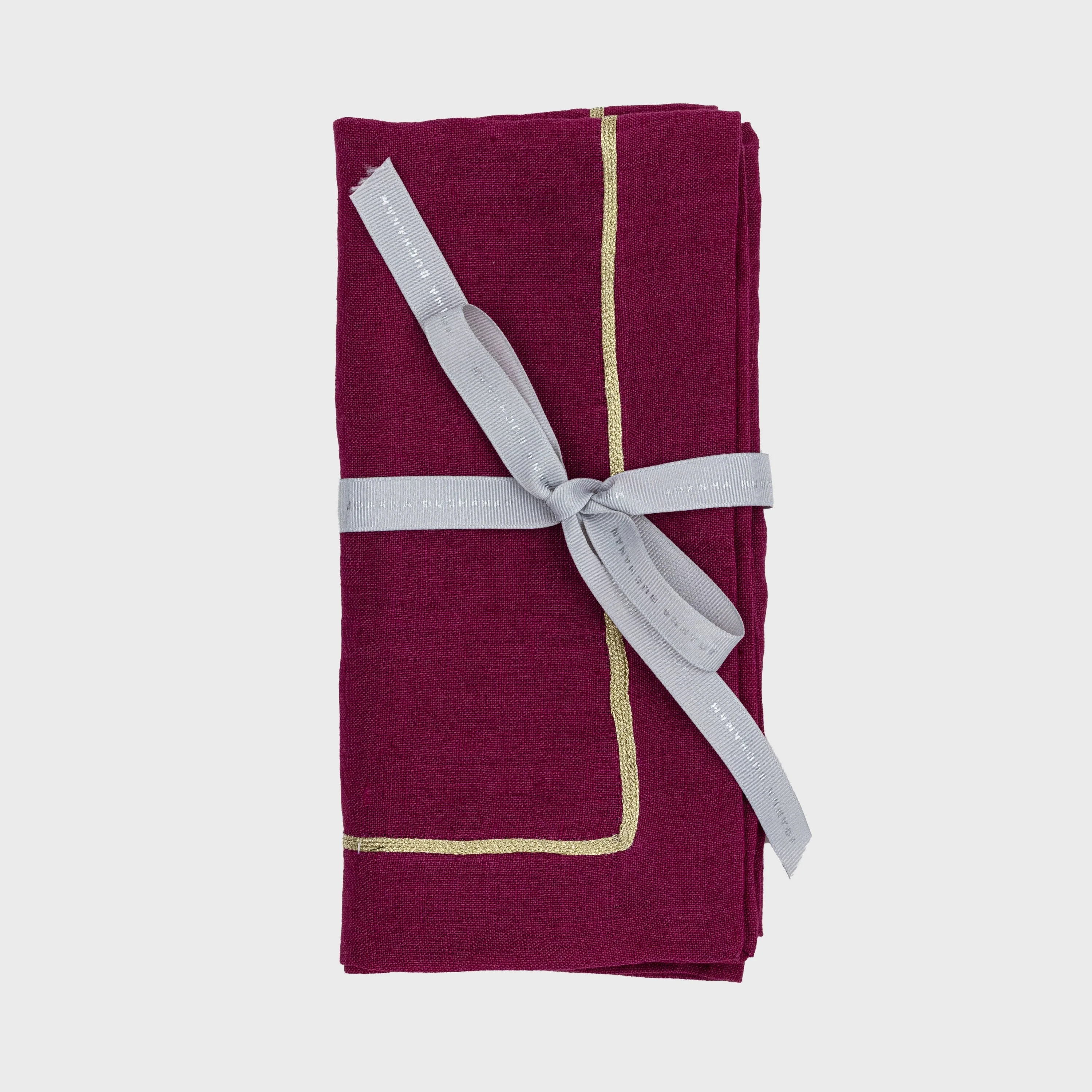 Image of Gold Trim Dinner Napkins