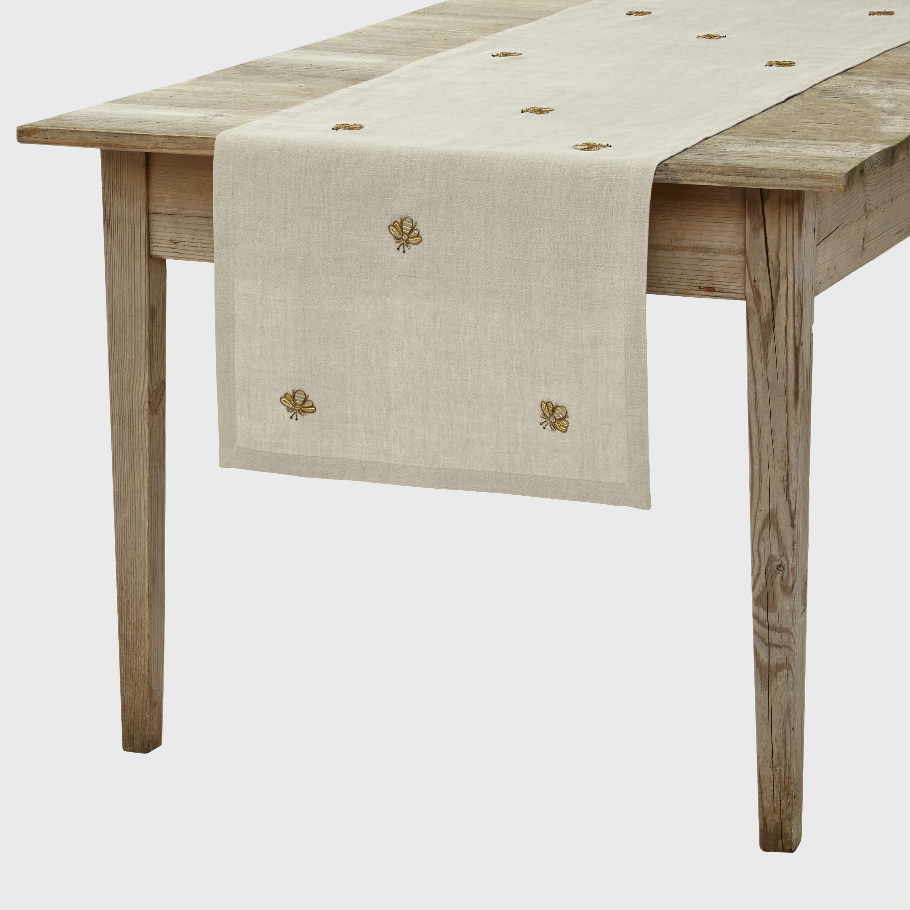 Image of Embroidered Golden Bee Table Runner