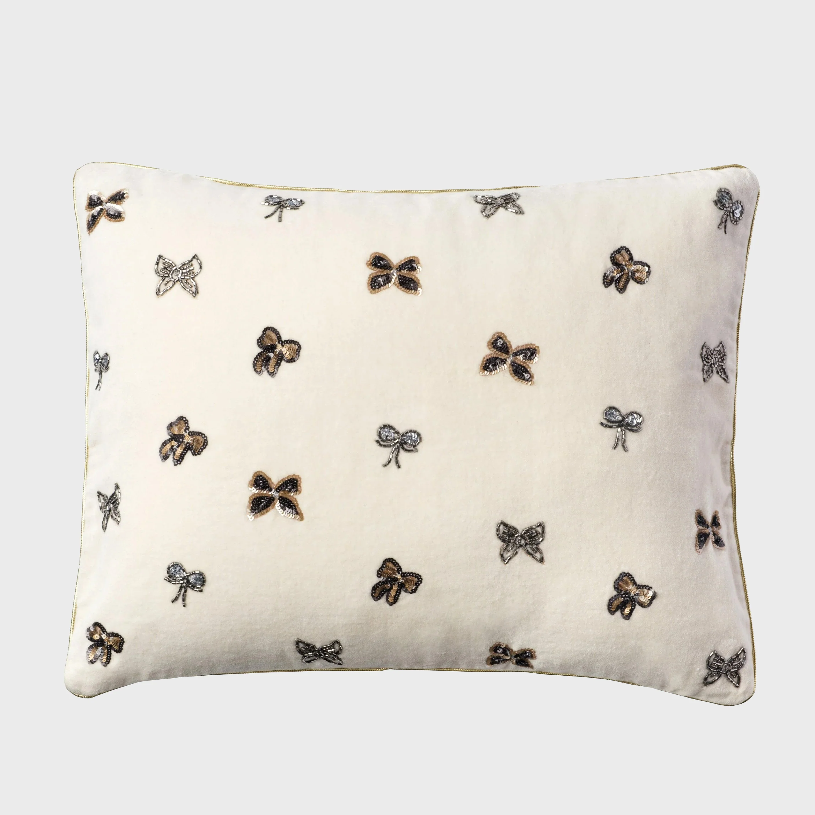 Image of Embroidered Bow Pillow