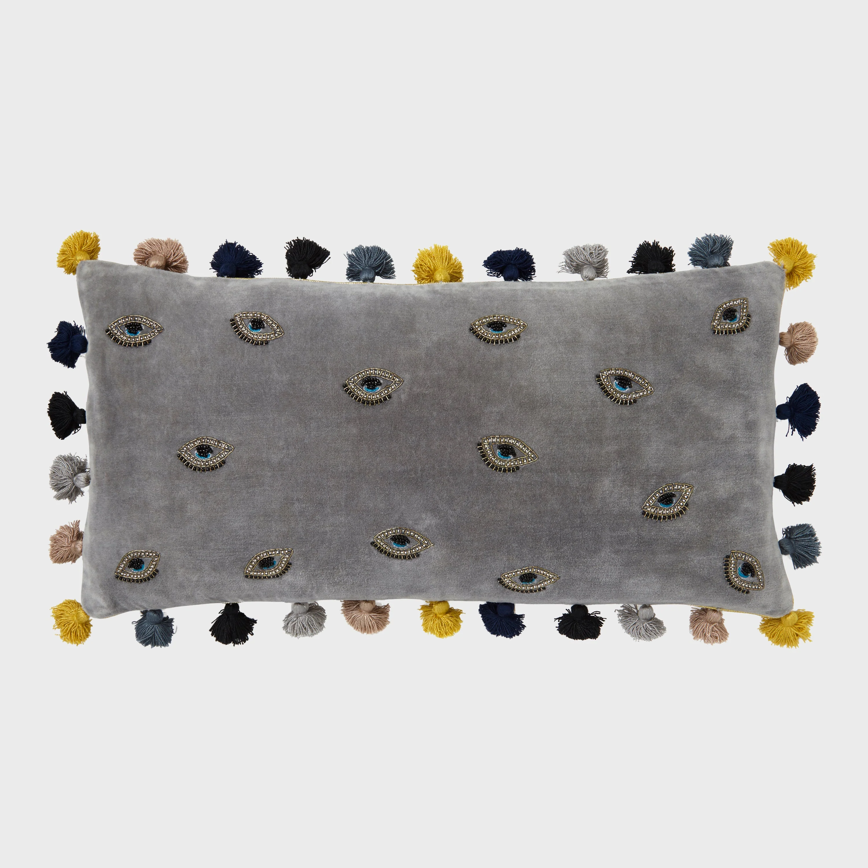 Image of Embroidered Evil Eye Pillow