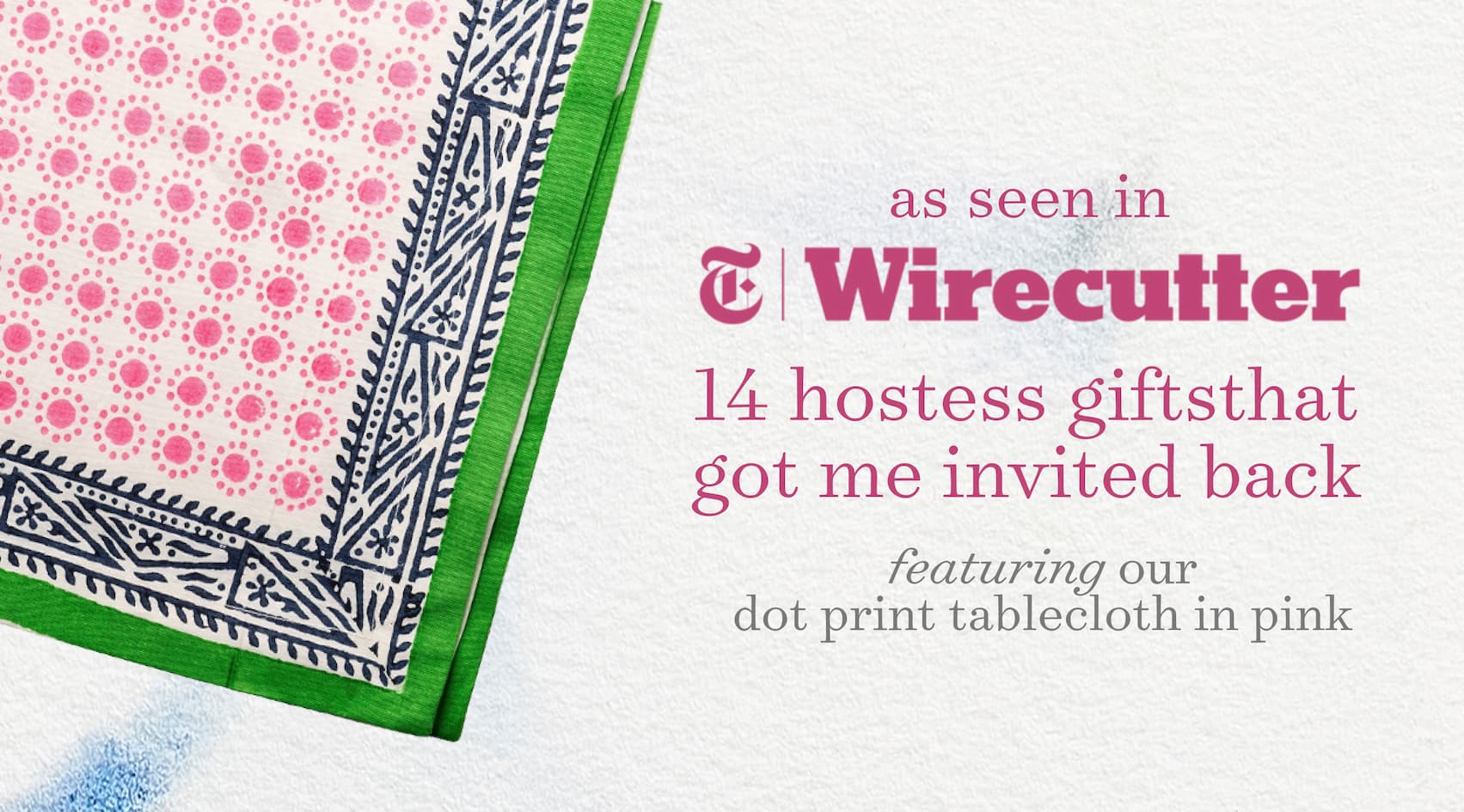 Dot print tablecloth, pink