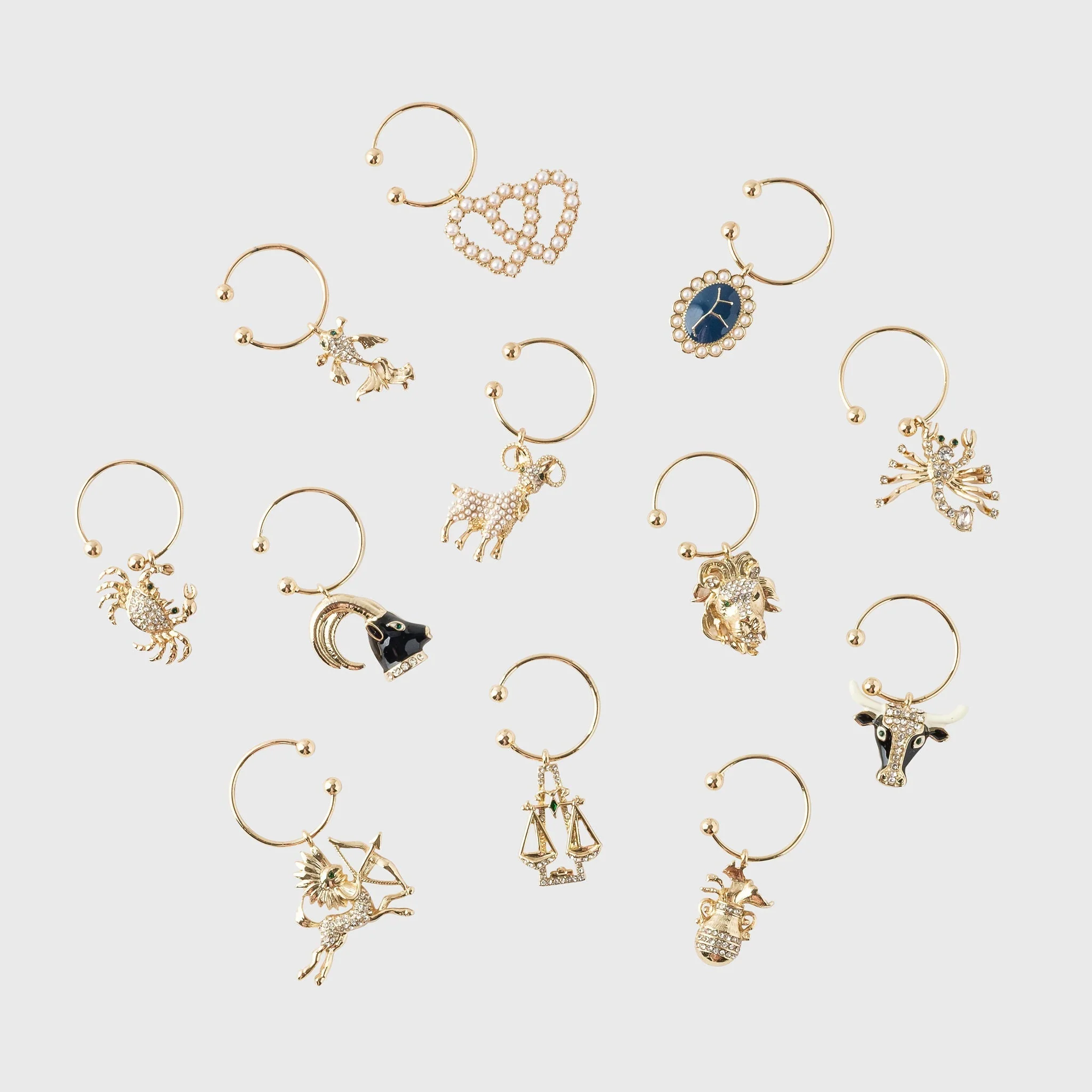Image of Zodiac Wine Charm Gift Set