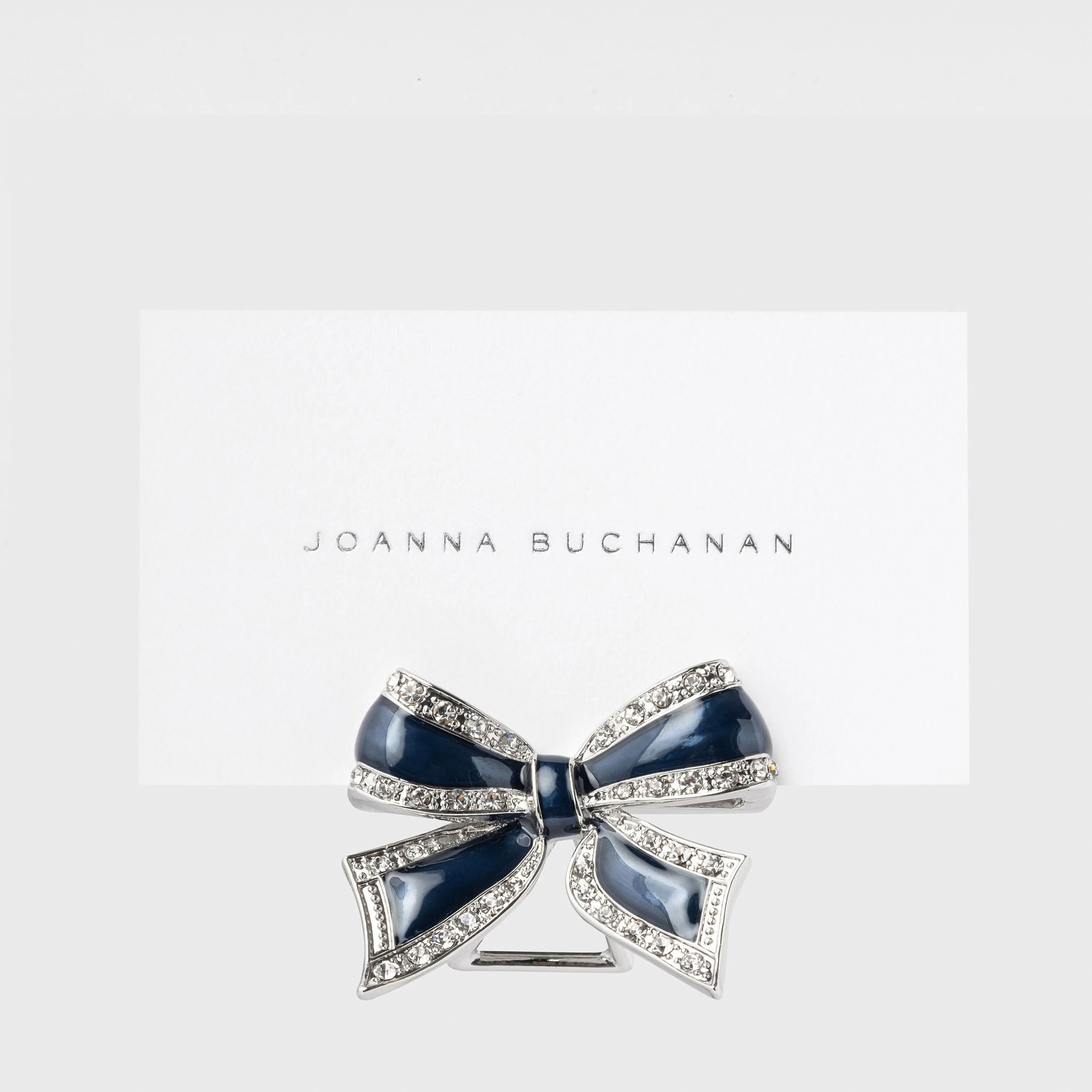 Image of Enamel Bow Placecard Holders