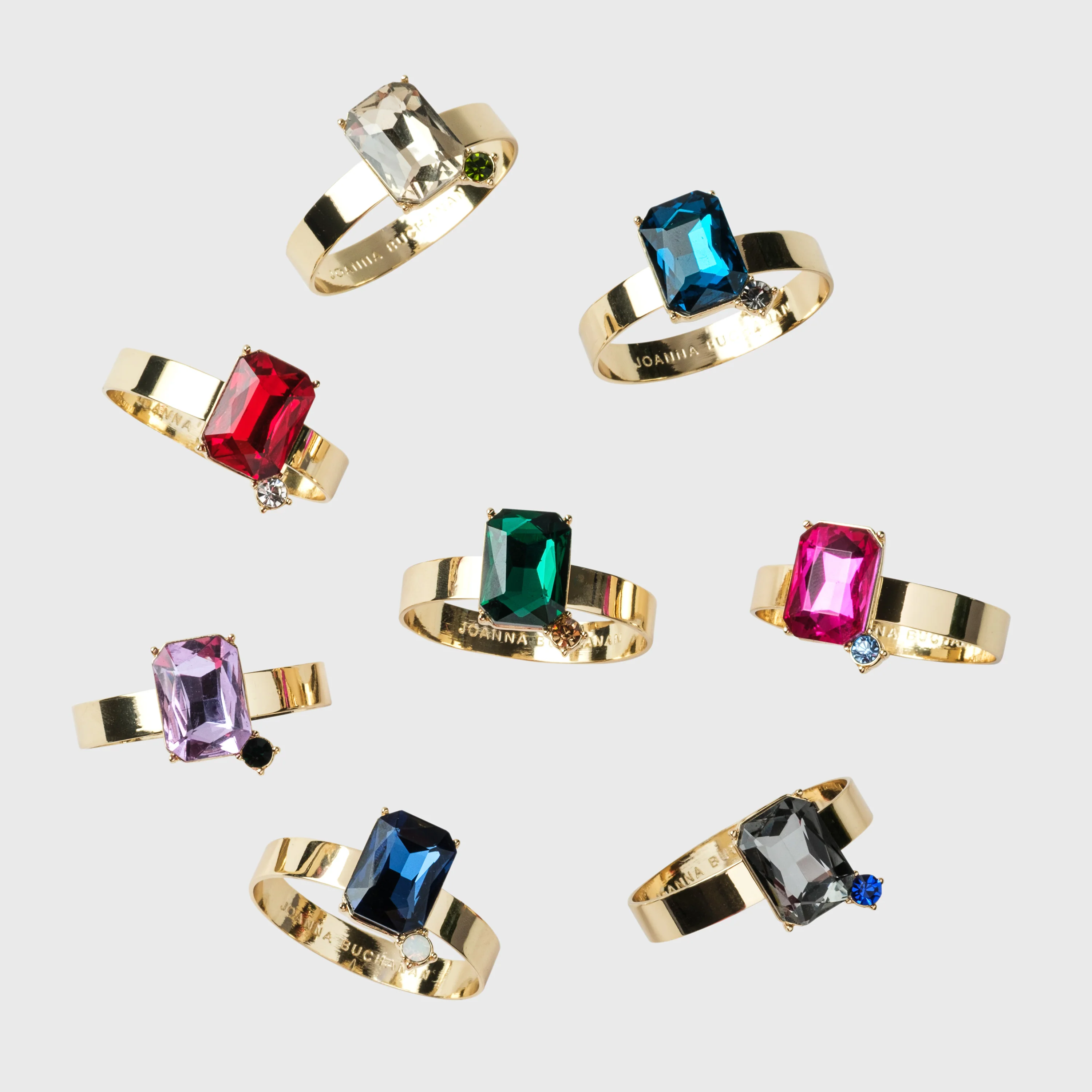 Image of Multi Gem Napkin Rings