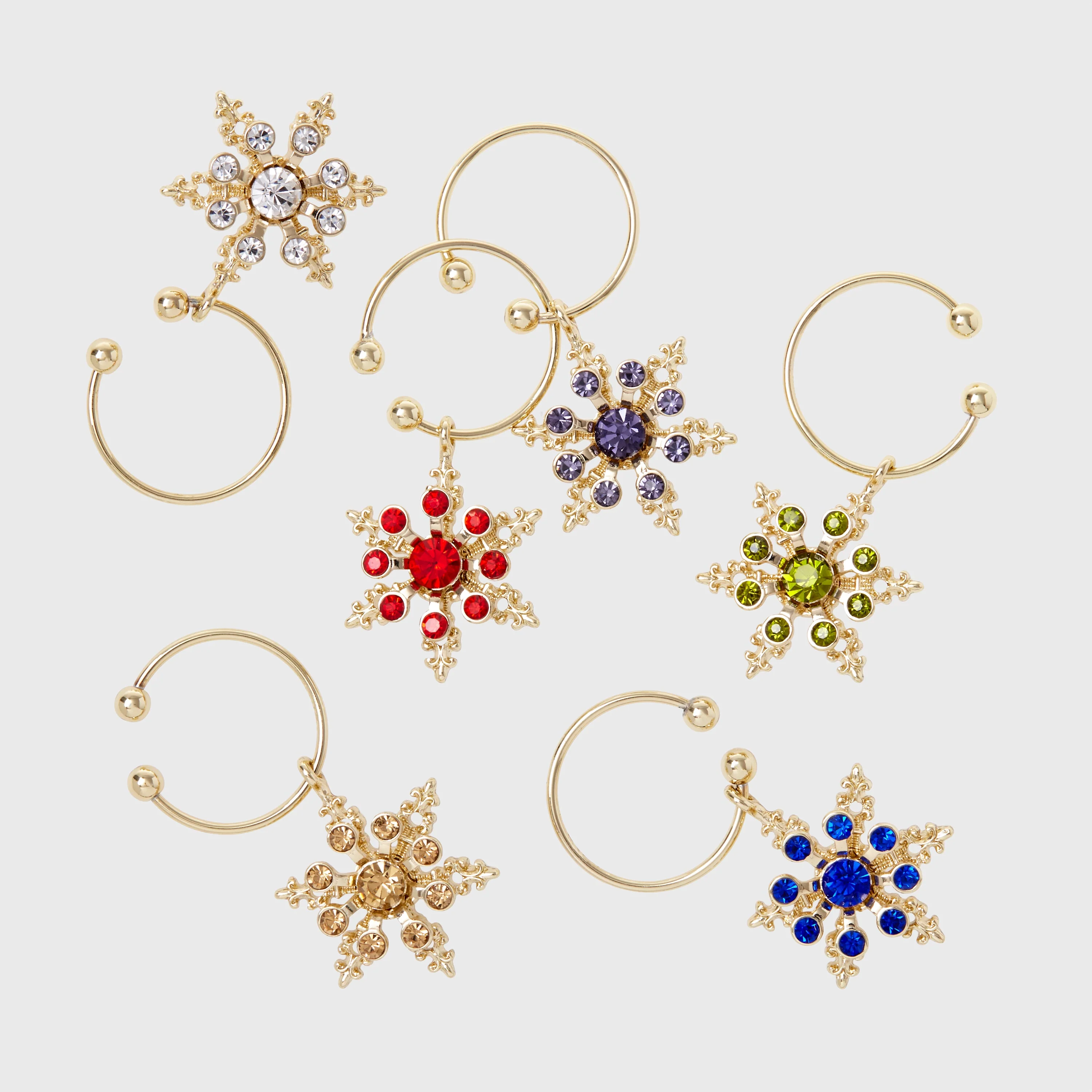 Image of Snowflake Wine Charms