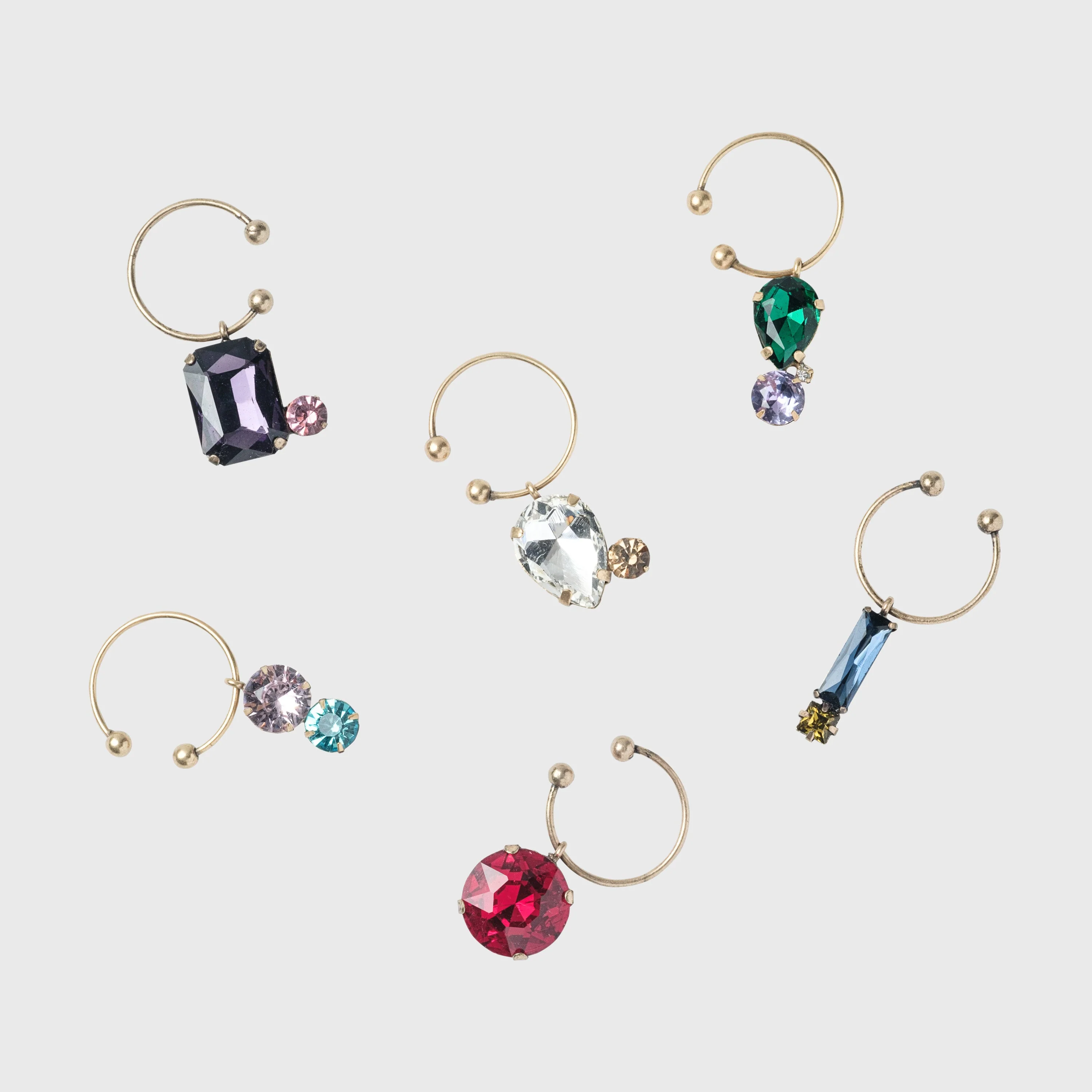 Image of Jeweled wine charms