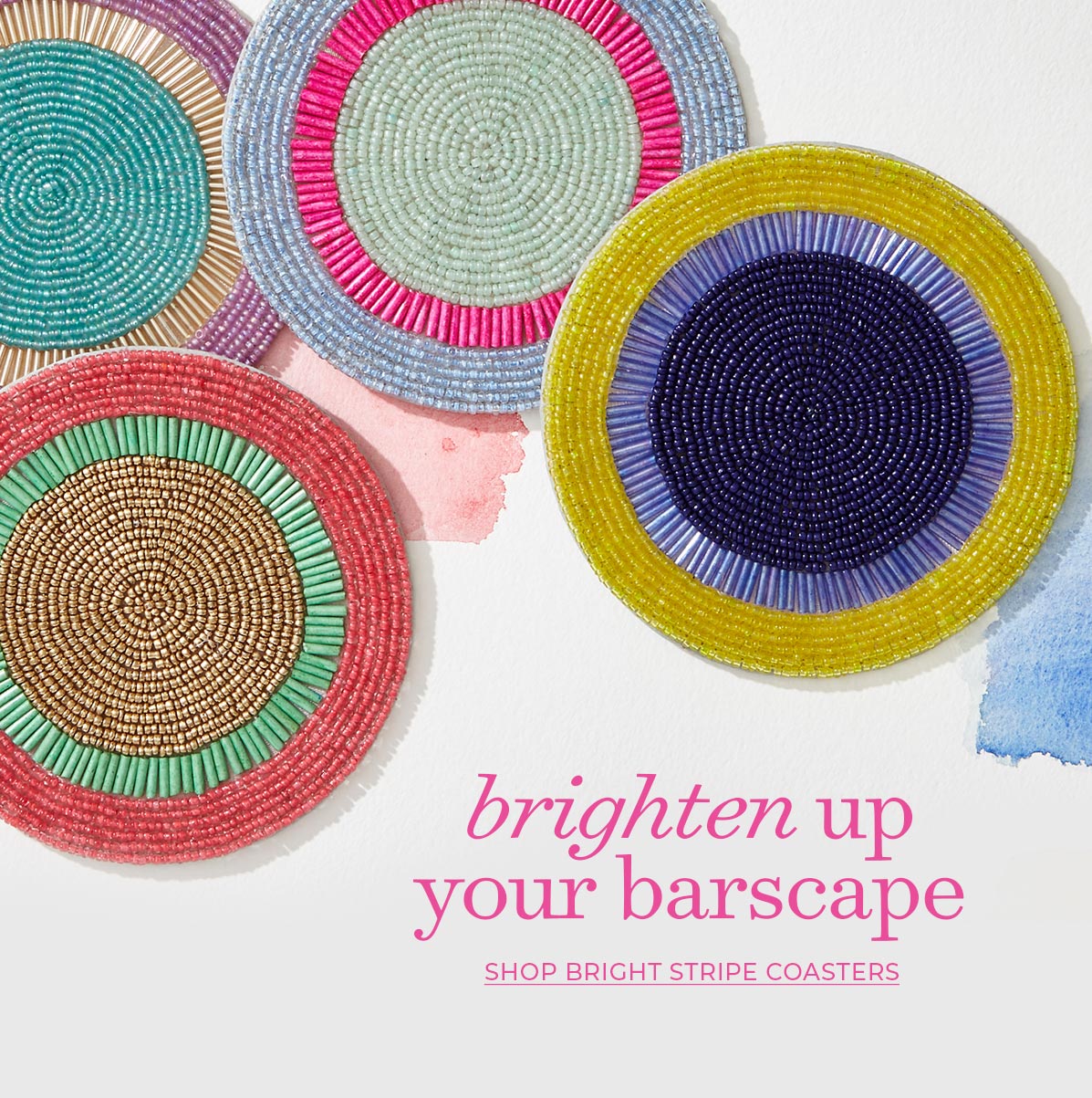 Bright Stripe Coasters