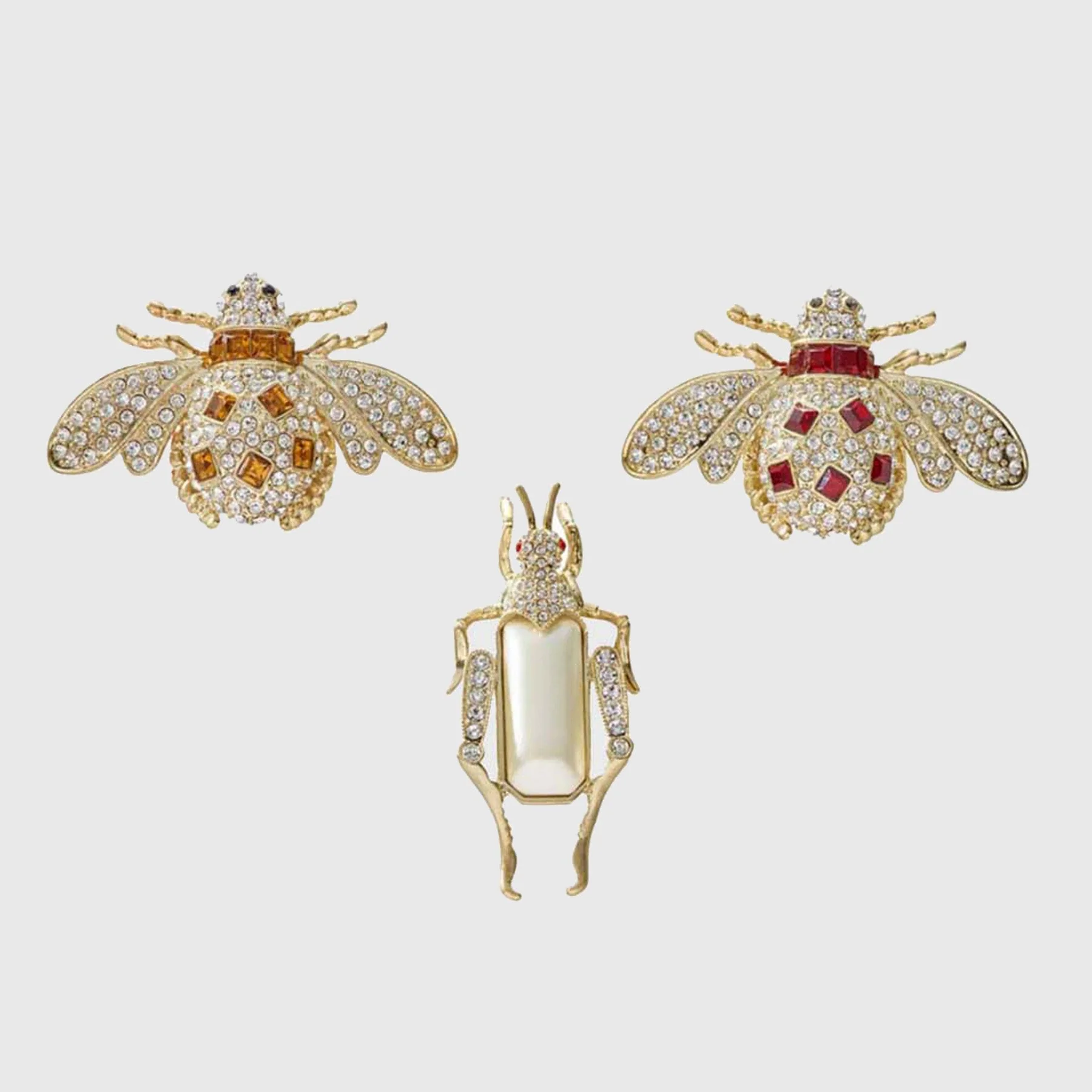 Image of Jeweled insect clip set