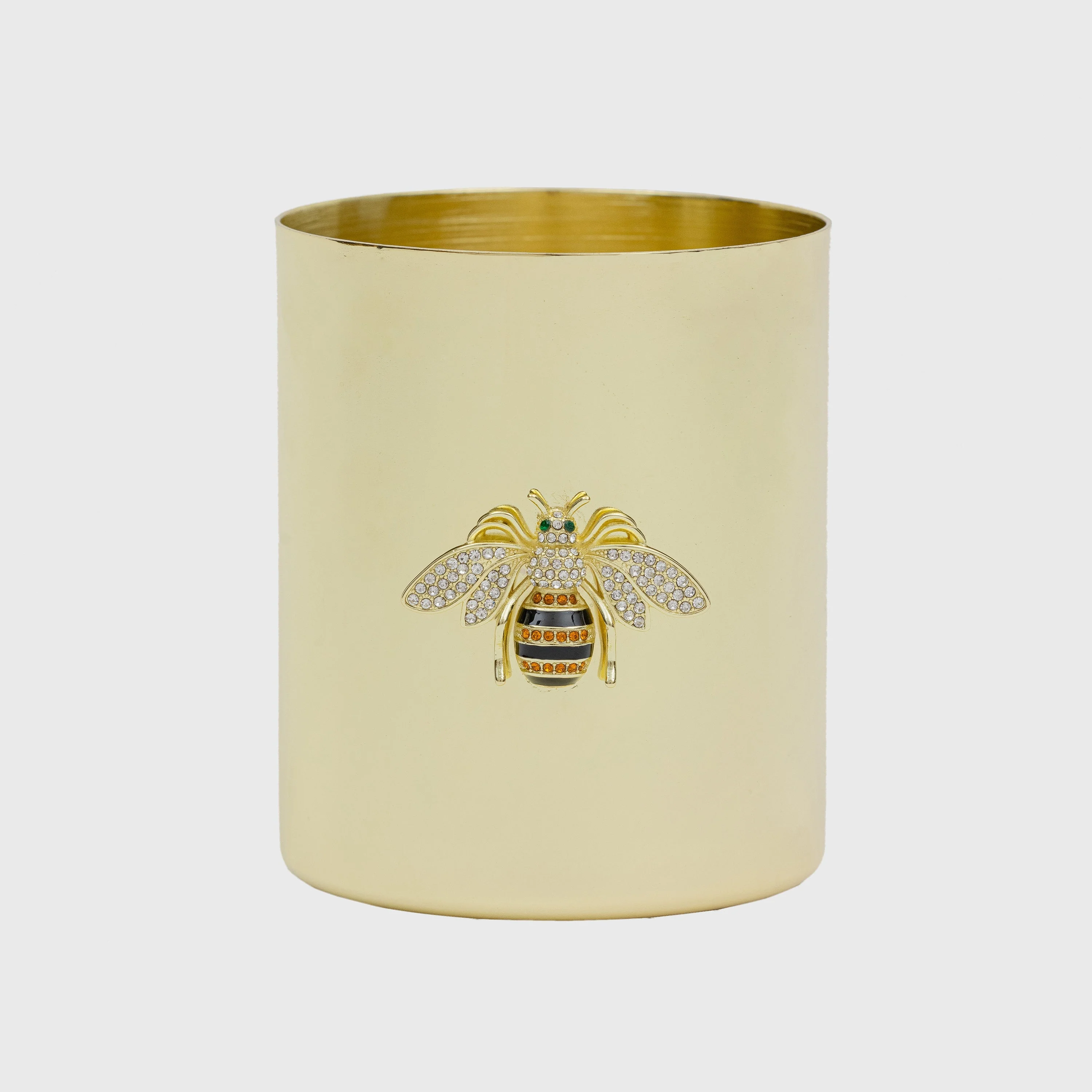 Image of Stripey bee pot, large