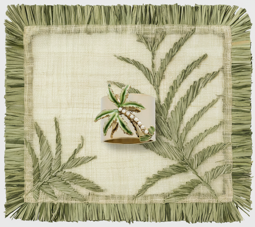 an image of a picture of a palm tree on a table